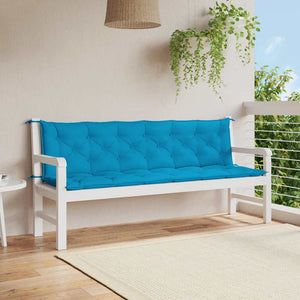 vidaXL Garden Bench Cushion Light Blue 200x(50+50)x7 cm Oxford Fabric