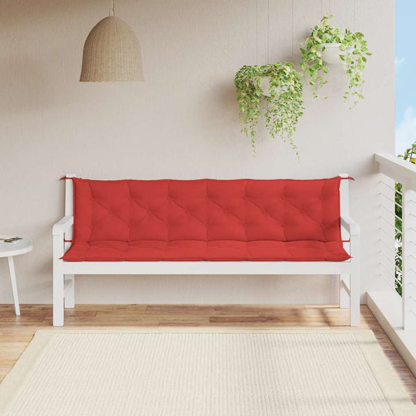 vidaXL Garden Bench Cushion Red 200x(50+50)x7 cm Oxford Fabric