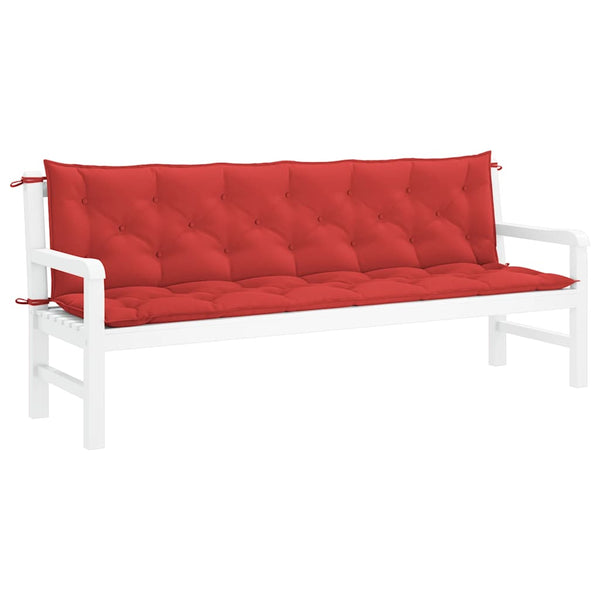 vidaXL Garden Bench Cushion Red 200x(50+50)x7 cm Oxford Fabric