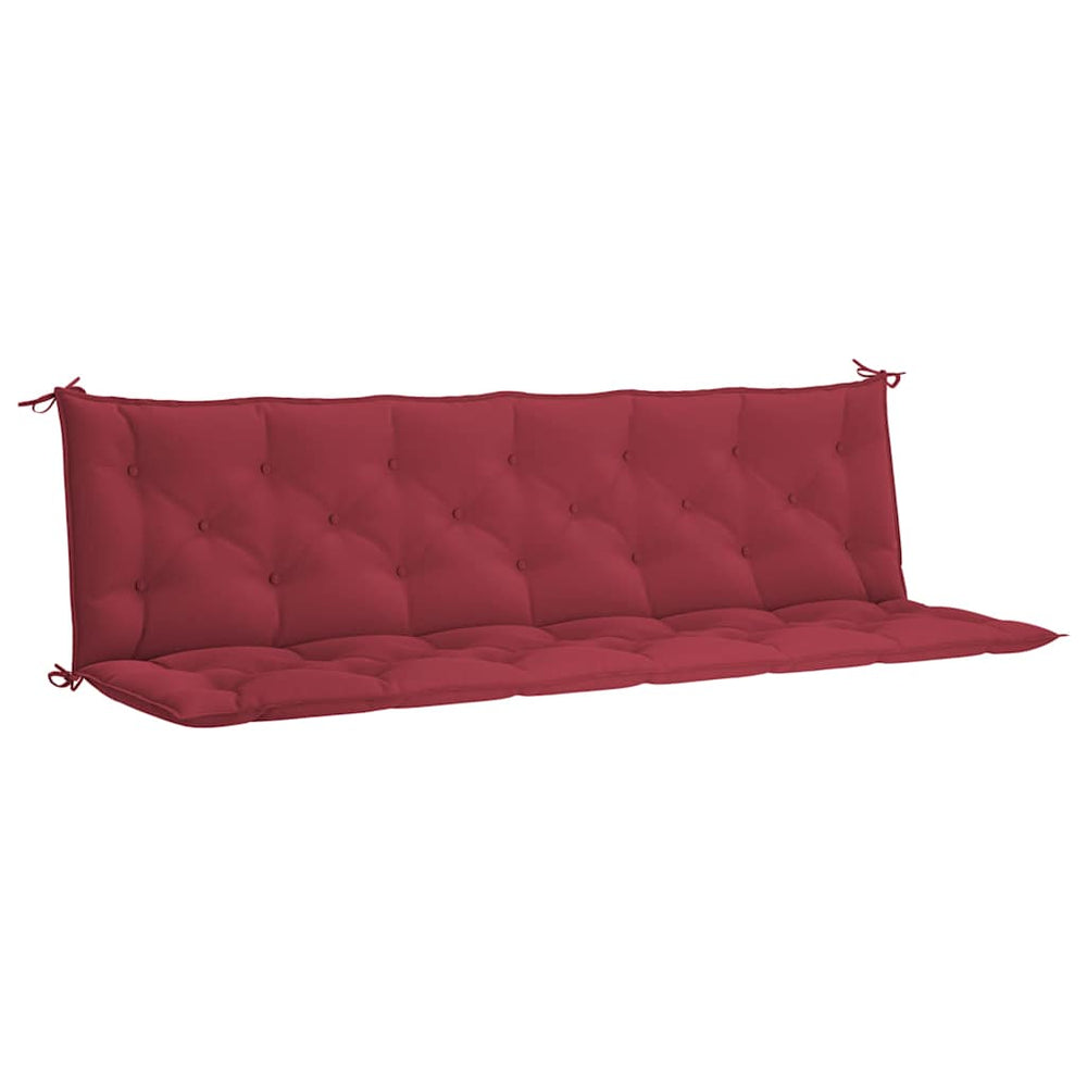 vidaXL Garden Bench Cushion Wine Red 200x(50+50)x7 cm Oxford Fabric