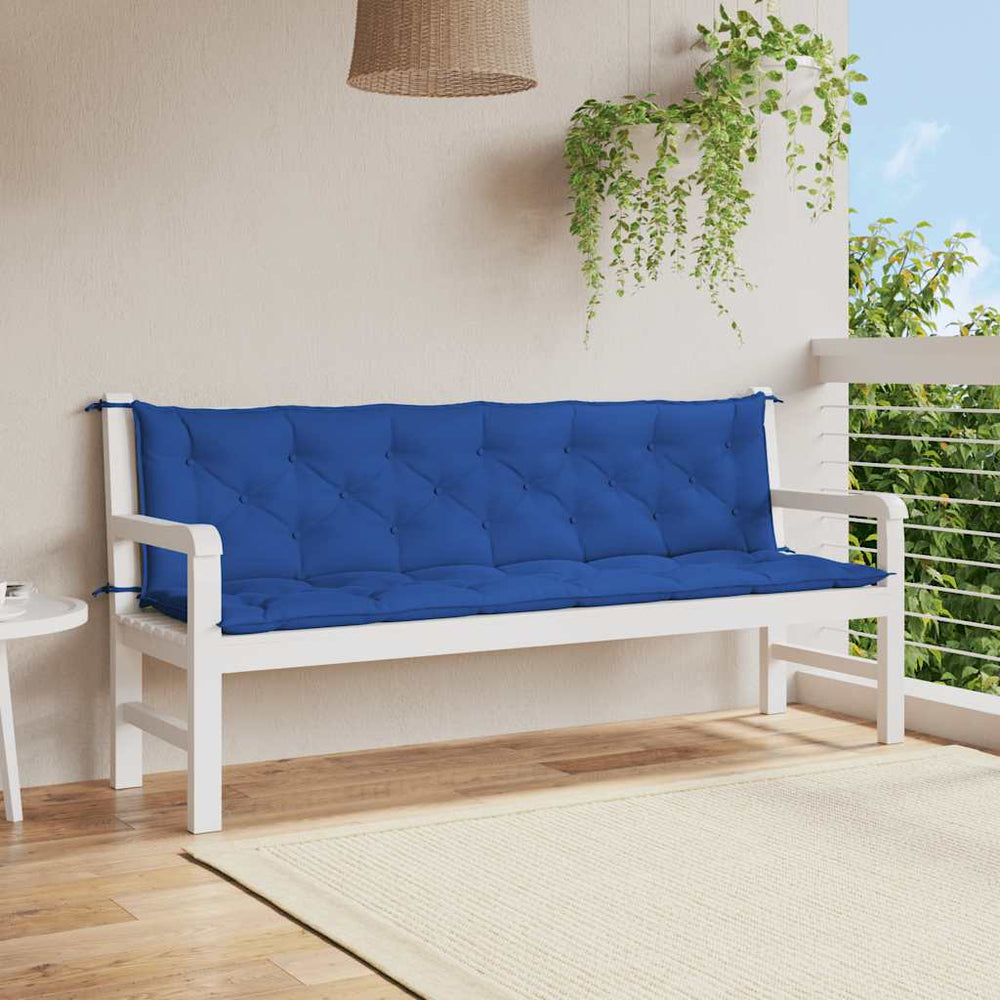 vidaXL Garden Bench Cushion Blue 200x(50+50)x7 cm Oxford Fabric