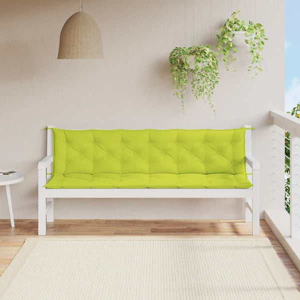 vidaXL Garden Bench Cushion Light Green 200x(50+50)x7 cm Oxford Fabric