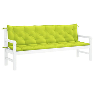 vidaXL Garden Bench Cushion Light Green 200x(50+50)x7 cm Oxford Fabric