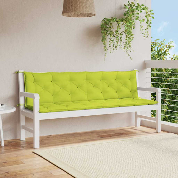 vidaXL Garden Bench Cushion Light Green 200x(50+50)x7 cm Oxford Fabric