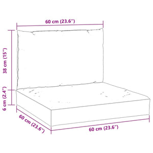 vidaXL Pallet Cushions 2-piece Anthracite Oxford Fabric
