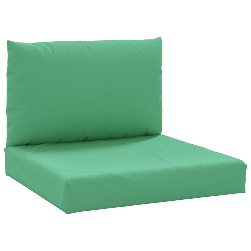 vidaXL Pallet Cushions 2-piece Green Oxford Fabric