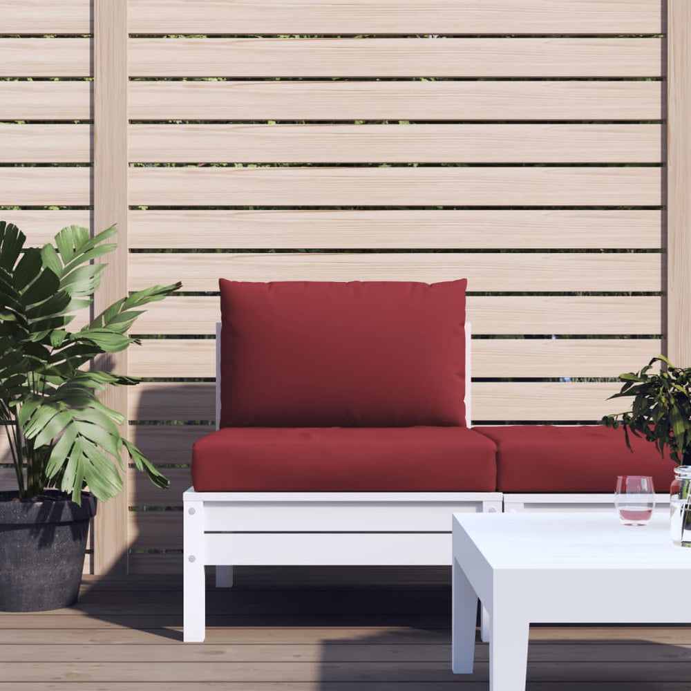 vidaXL Pallet Cushions 2-pc. Wine Red Oxford Fabric