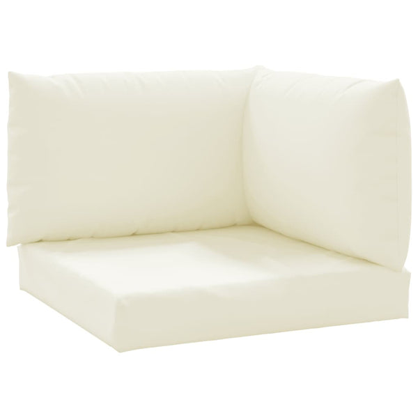 vidaXL Pallet Cushions 3-piece Cream Oxford Fabric