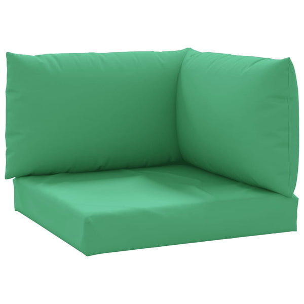 vidaXL Pallet Cushions 3-pc. Green Oxford Fabric