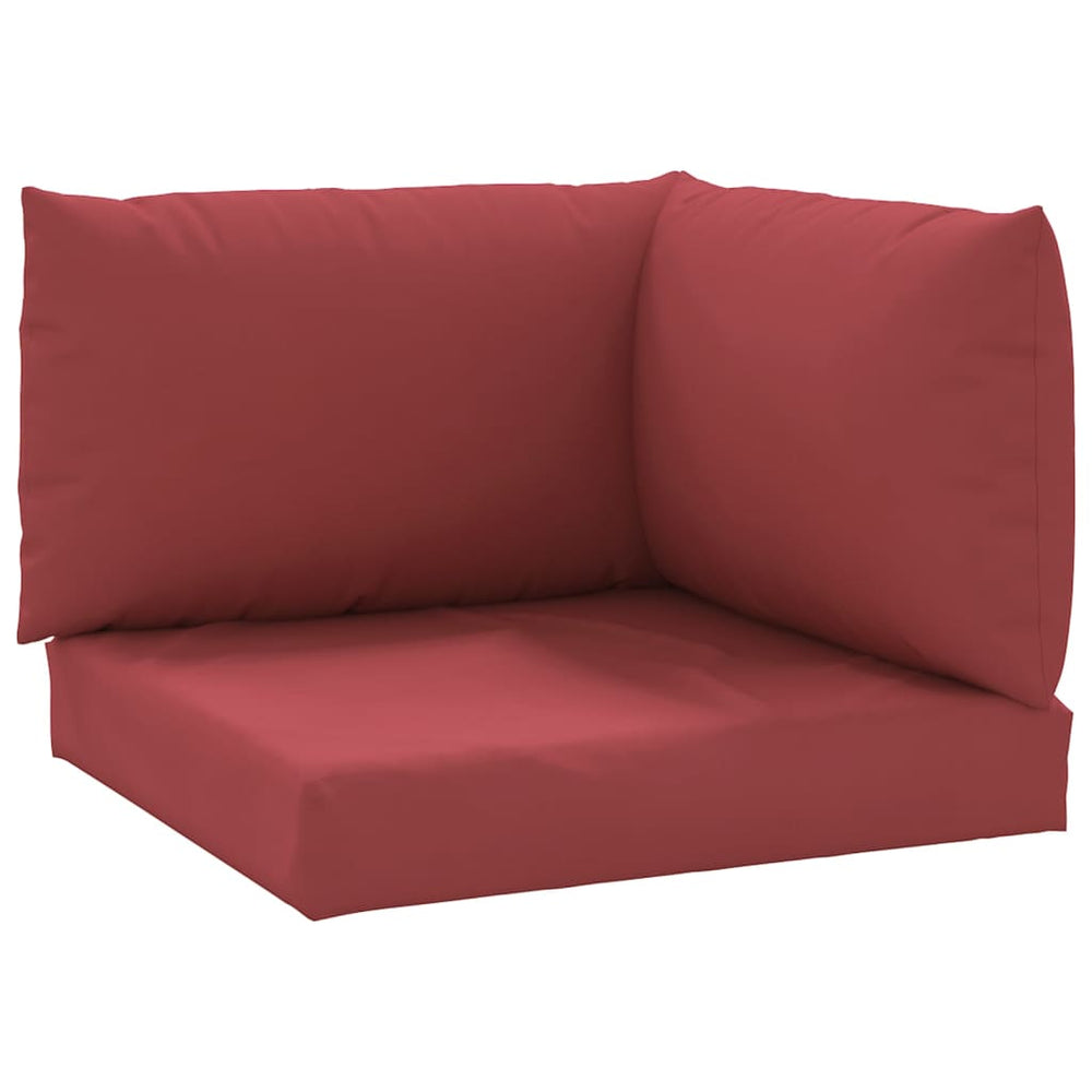 vidaXL Pallet Cushions 3-pc. Wine Red Oxford Fabric