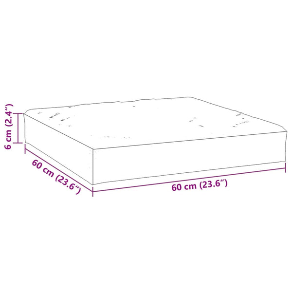 vidaXL Pallet Cushion Grey Oxford Fabric