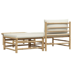 vidaXL 3-Piece Garden Lounge Set with Cushions Bamboo