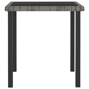 vidaXL Garden Dining Table Grey 70x70x73 cm Poly Rattan