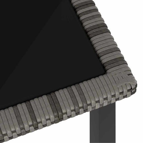 vidaXL Garden Dining Table Grey 70x70x73 cm Poly Rattan