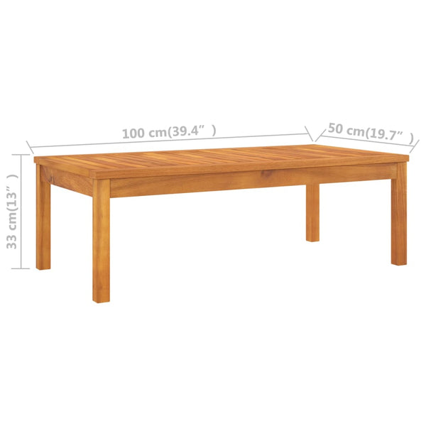 vidaXL 5-piece Garden Lounge Set with Cushions Cream Solid Acacia Wood