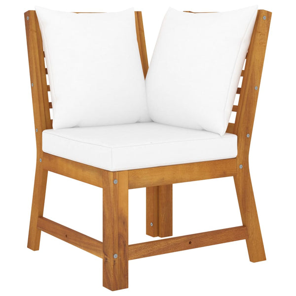 vidaXL 6-piece Garden Lounge Set with Cushions Cream Solid Acacia Wood