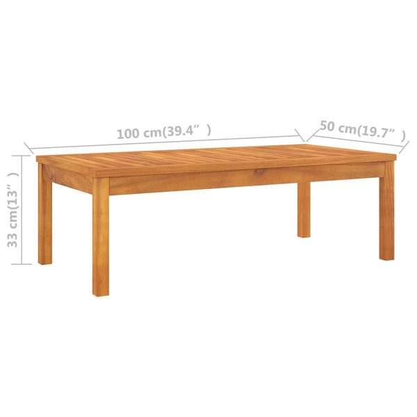 vidaXL 3-Piece Garden Lounge Set with Cushions Solid Acacia Wood