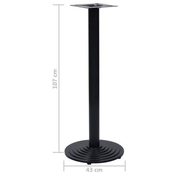 vidaXL Bistro Table Base Black Ø43x107 cm Cast Iron
