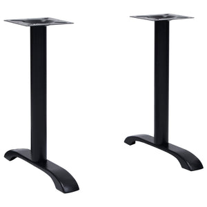 vidaXL Bistro Table Bases 2 pcs Black 61x8x72 cm Cast Iron