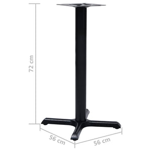 vidaXL Bistro Table Base Black 56x56x72 cm Cast Iron