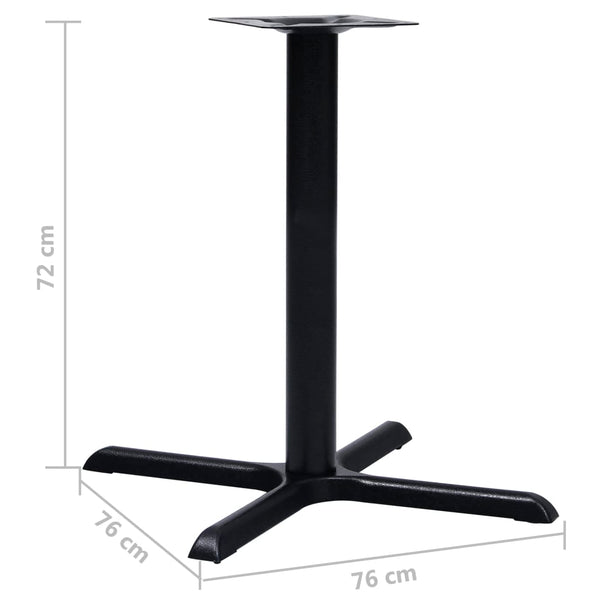 vidaXL Bistro Table Base Black 76x76x72 cm Cast Iron