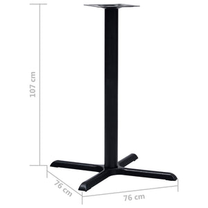 vidaXL Bistro Table Base Black 76x76x107 cm Cast Iron
