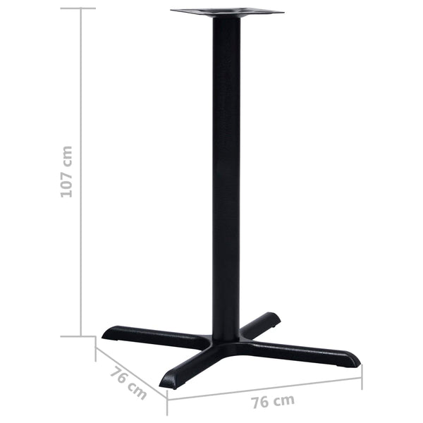 vidaXL Bistro Table Base Black 76x76x107 cm Cast Iron