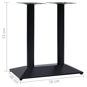 vidaXL Bistro Table Base Black 70x40x72 cm Cast Iron