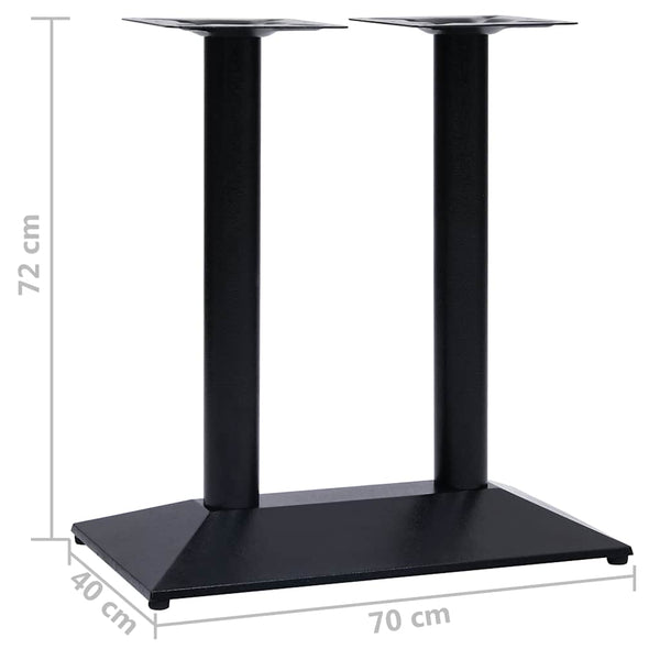 vidaXL Bistro Table Base Black 70x40x72 cm Cast Iron