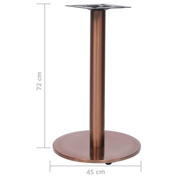 vidaXL Bistro Table Base Golden Ø45x72 cm Stainless Steel