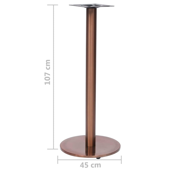 vidaXL Bistro Table Base Golden Ø45x107 cm Stainless Steel