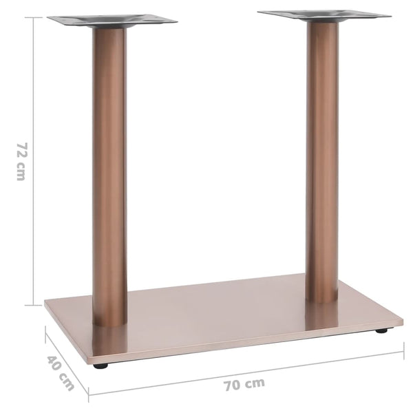 vidaXL Bistro Table Base Brass 70x40x72 cm Stainless Steel