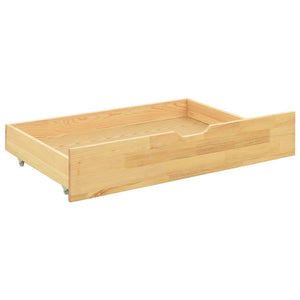 vidaXL Solid Wood Bed with 2 Drawers Pinewood 90x200 cm