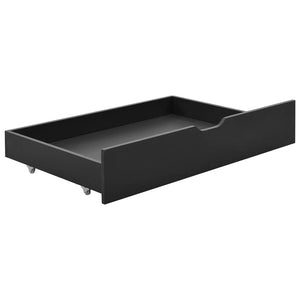 vidaXL Solid Wood Bed with 2 Drawers Grey Pine 90x200 cm