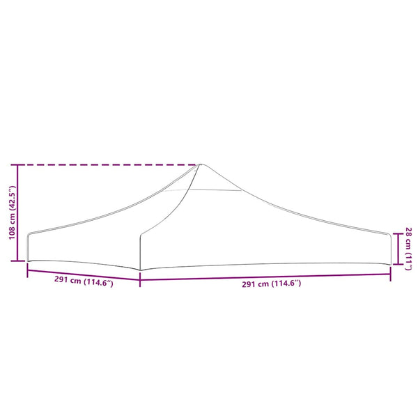 vidaXL Party Tent Roof 3x3 m Green 270 g/m²