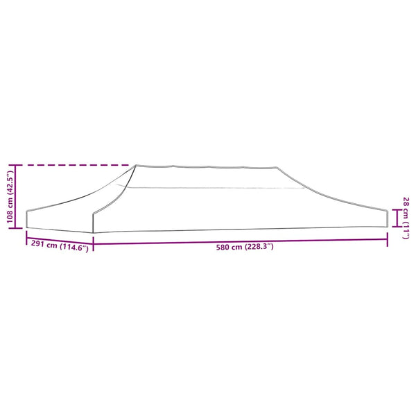 vidaXL Party Tent Roof 6x3 m Green 270 g/m²