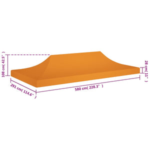 vidaXL Party Tent Roof 6x3 m Orange 270 g/m²