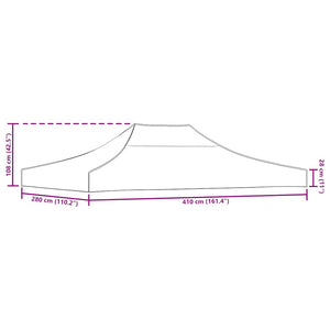 vidaXL Party Tent Roof 4x3 m Blue 270 g/m²