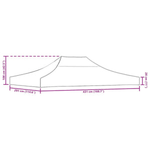 vidaXL Party Tent Roof 4.5x3 m Cream 270 g/m²