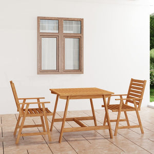 vidaXL 3-Piece Garden Dining Set Solid Acacia Wood