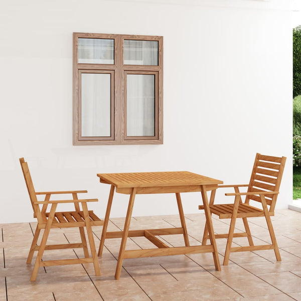 vidaXL 3-Piece Garden Dining Set Solid Acacia Wood