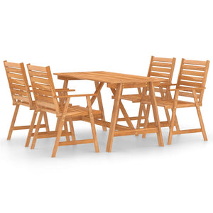 vidaXL 5-piece Garden Dining Set Solid Acacia Wood