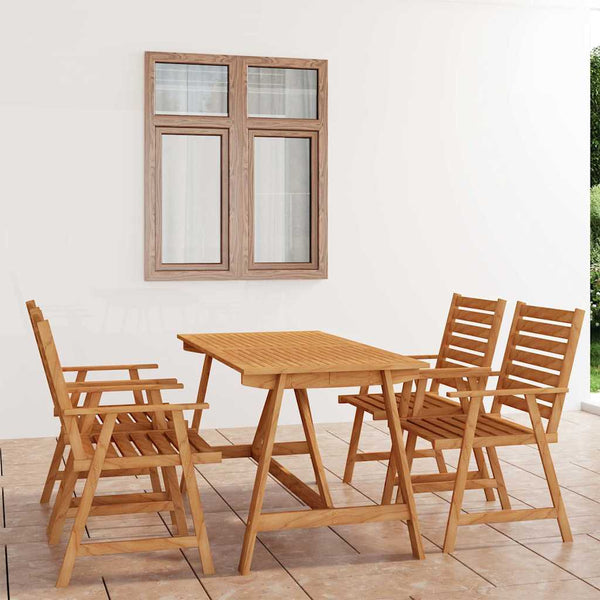 vidaXL 5-piece Garden Dining Set Solid Acacia Wood