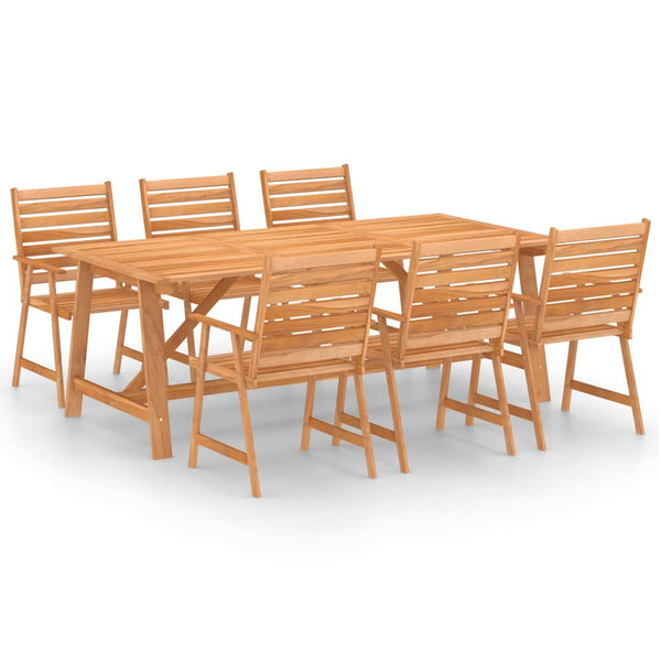 vidaXL 7-Piece Garden Dining Set Solid Acacia Wood