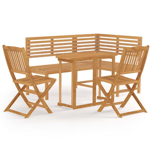 vidaXL 4-Piece Solid Acacia Wood Bistro Set