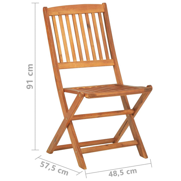 vidaXL 4-Piece Solid Acacia Wood Bistro Set