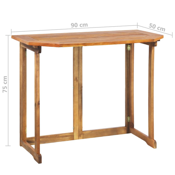 vidaXL 4-Piece Solid Acacia Wood Bistro Set