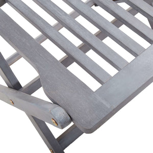 vidaXL 7-Piece Outdoor Dining Set Solid Acacia Wood Grey