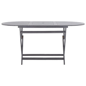 vidaXL 9-piece Outdoor Dining Set Solid Acacia Wood Grey