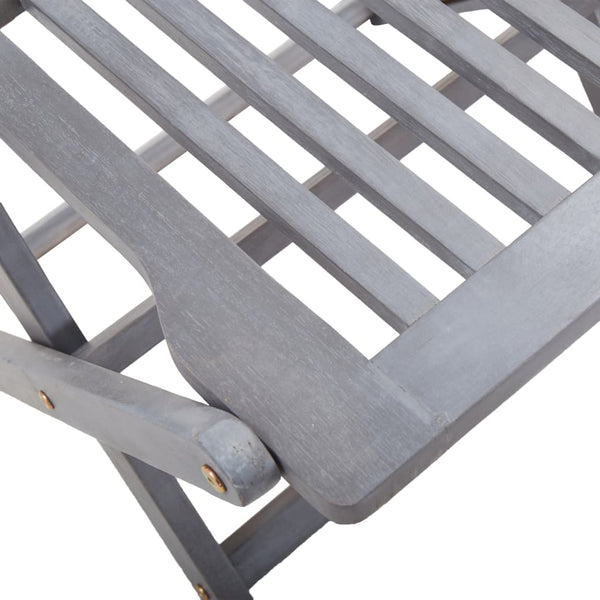 vidaXL 9-piece Outdoor Dining Set Solid Acacia Wood Grey